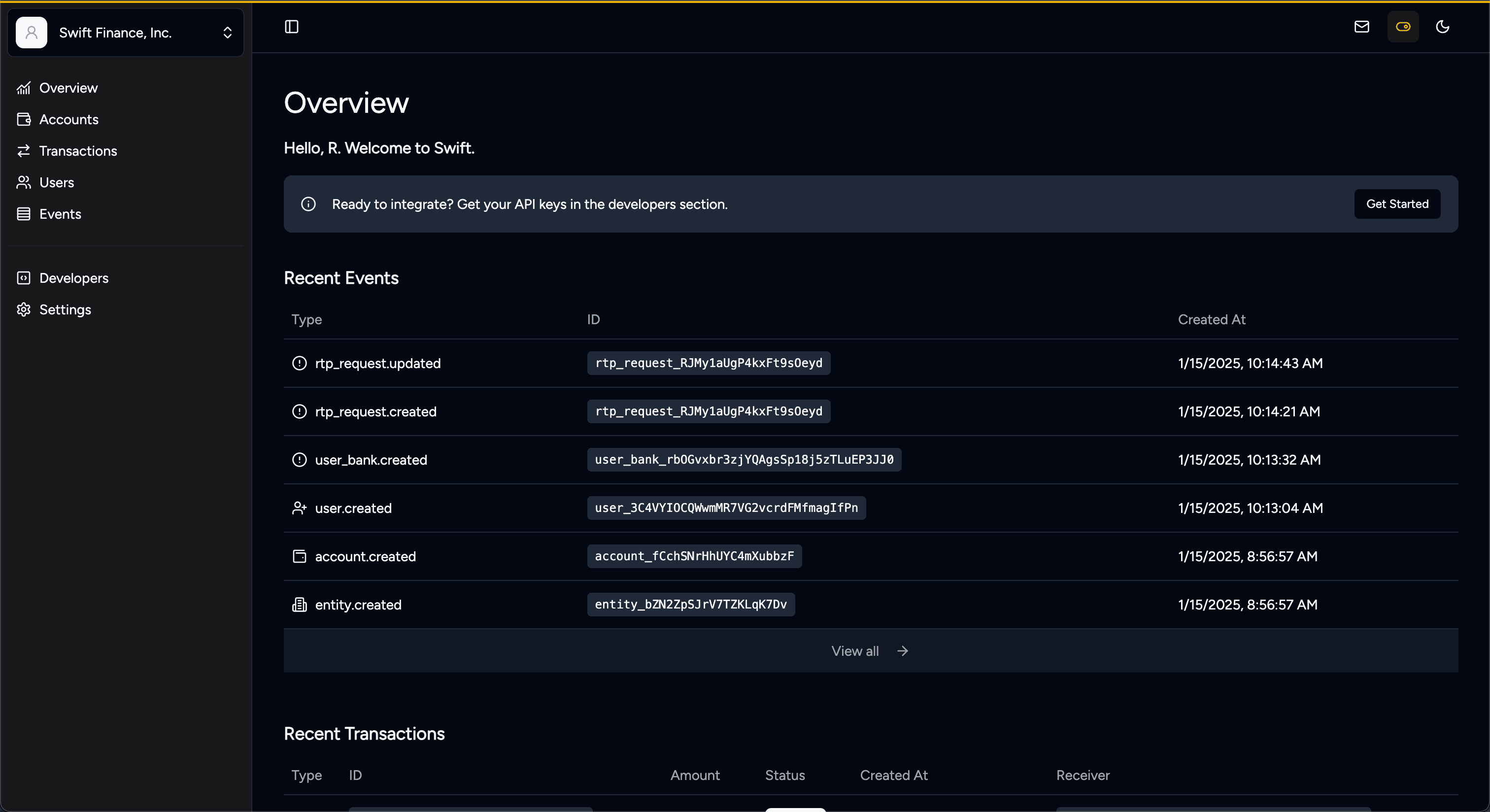 Dashboard Demo